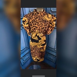 COPY - Gold/Black Mini Dress